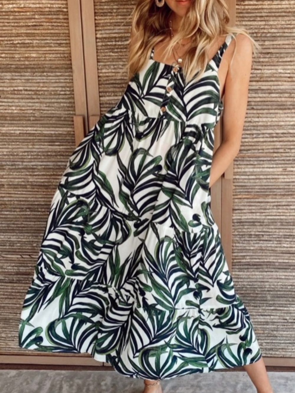 Show Me Your Mumu Charlotte Midi Dress in Peruvian Palm